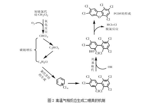 图2 高温气相反应生成二噁英的机制.png